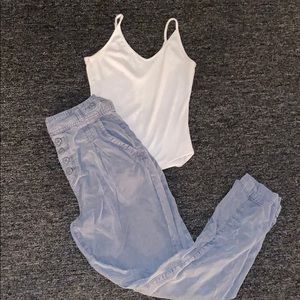 Steel blue soft pants 🙈💙